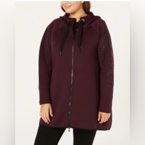 Calvin Klein Women's Performance Plus Hooded Warm Up Jacket  size small - Picture 1 of 3